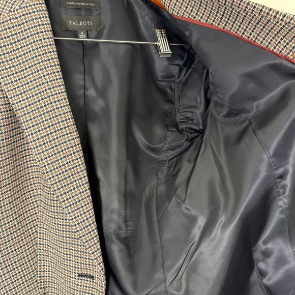 Talbots Oversized Boyfriend Blazer – Academia Preppy Style, Cotton Wool Jacket - Picture 14 of 15